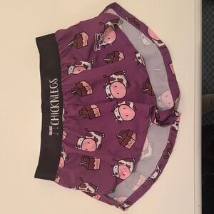ChicknLegs Women's Purple Cow Print Shorts